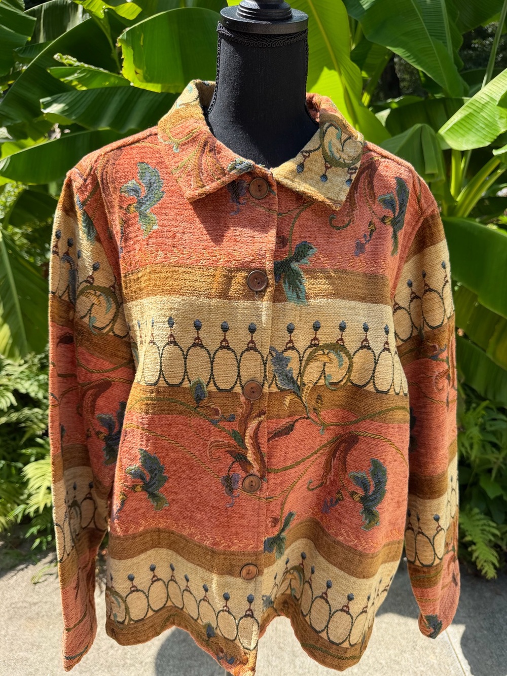 Vintage Willow Ridge Tapestry Brocade Statement Jacket - Women’s Plus